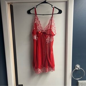 Scarlet Lace Trim Chemise